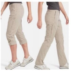 Kuhl spire Roll-Up Hiking Pants Tan Khaki Women 6 REG Convertible Capri Outdoor